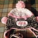 sock monkey crochet hat