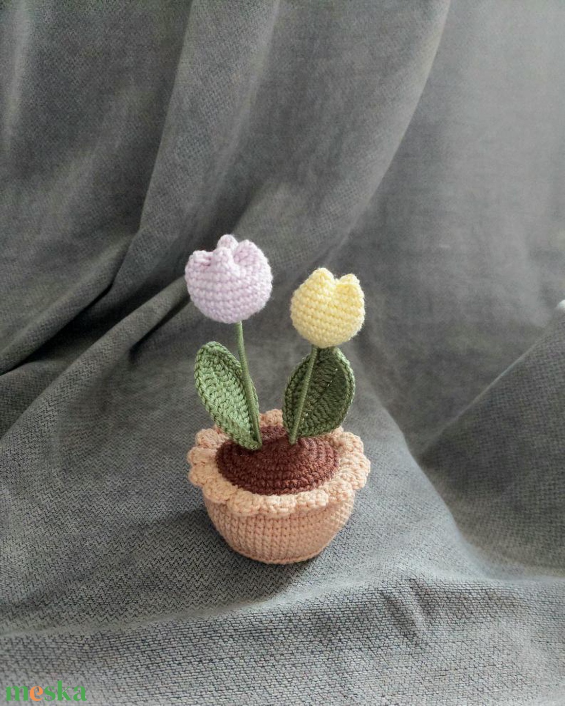 Cserepes virág amigurumi - otthon & életmód - dekoráció - dísztárgy - Meska.hu