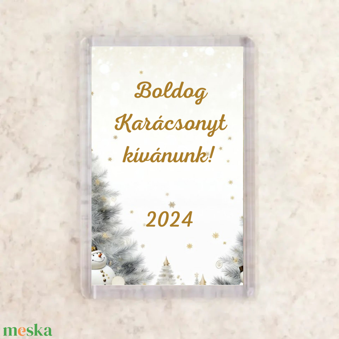 Nagy karácsonyi hűtőmágnes / Karácsonyi ajándék  - karácsony - karácsonyi lakásdekoráció - karácsonyi lakásdíszek - Meska.hu