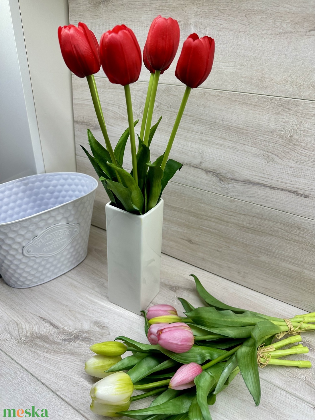 Extra élethű, real-touch gumi tulipán  -  - Meska.hu