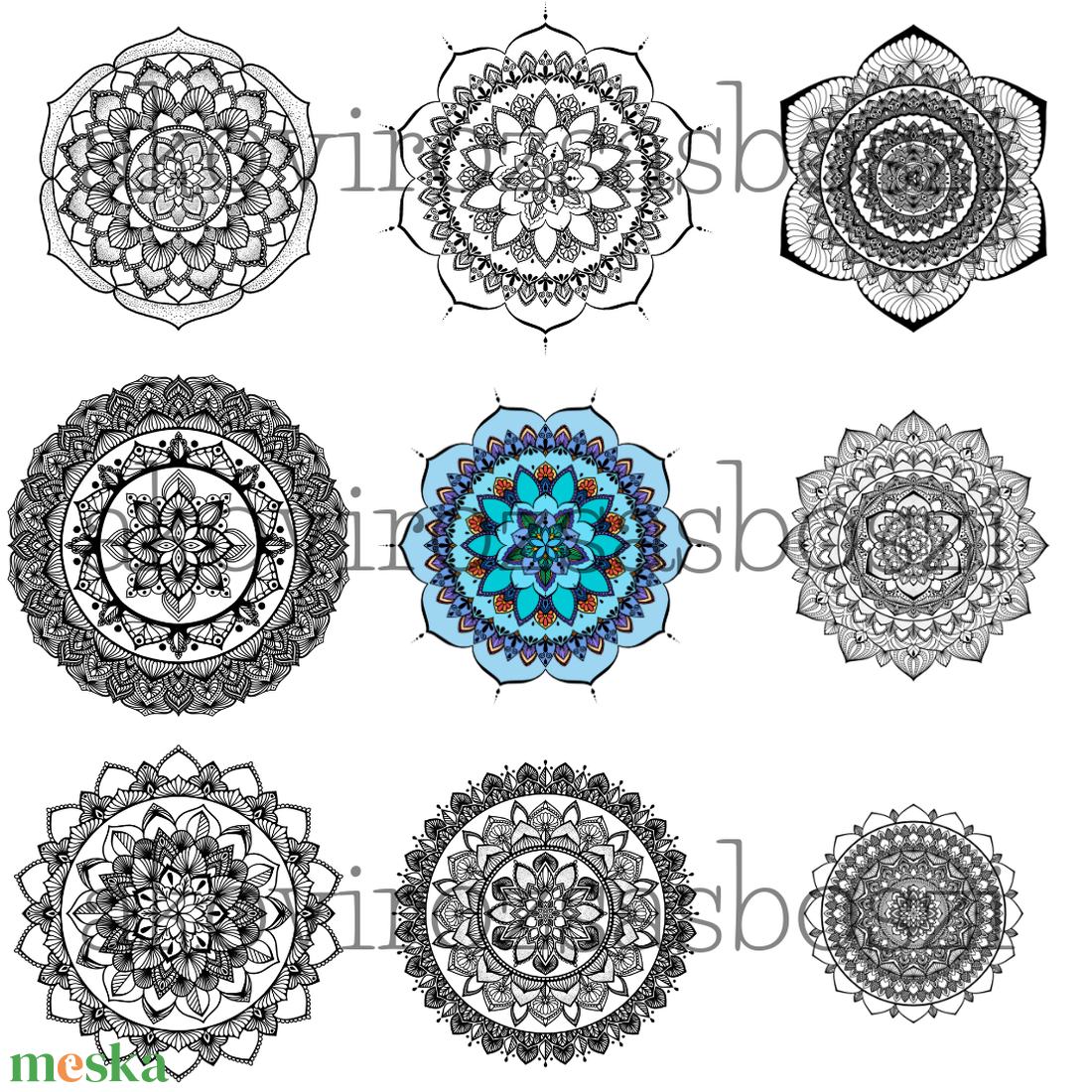 Mandala színező csomag, digitális színező - művészet - grafika & illusztráció - digitális - Meska.hu