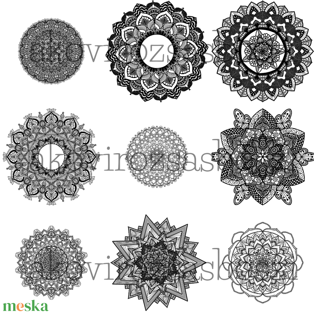 Mandala színező csomag, digitális színező - művészet - grafika & illusztráció - digitális - Meska.hu