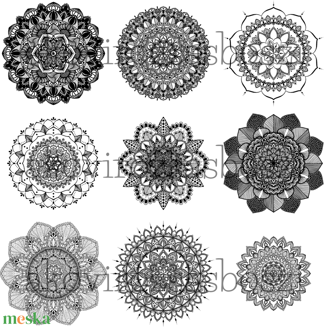 Mandala színező csomag, digitális színező - művészet - grafika & illusztráció - digitális - Meska.hu