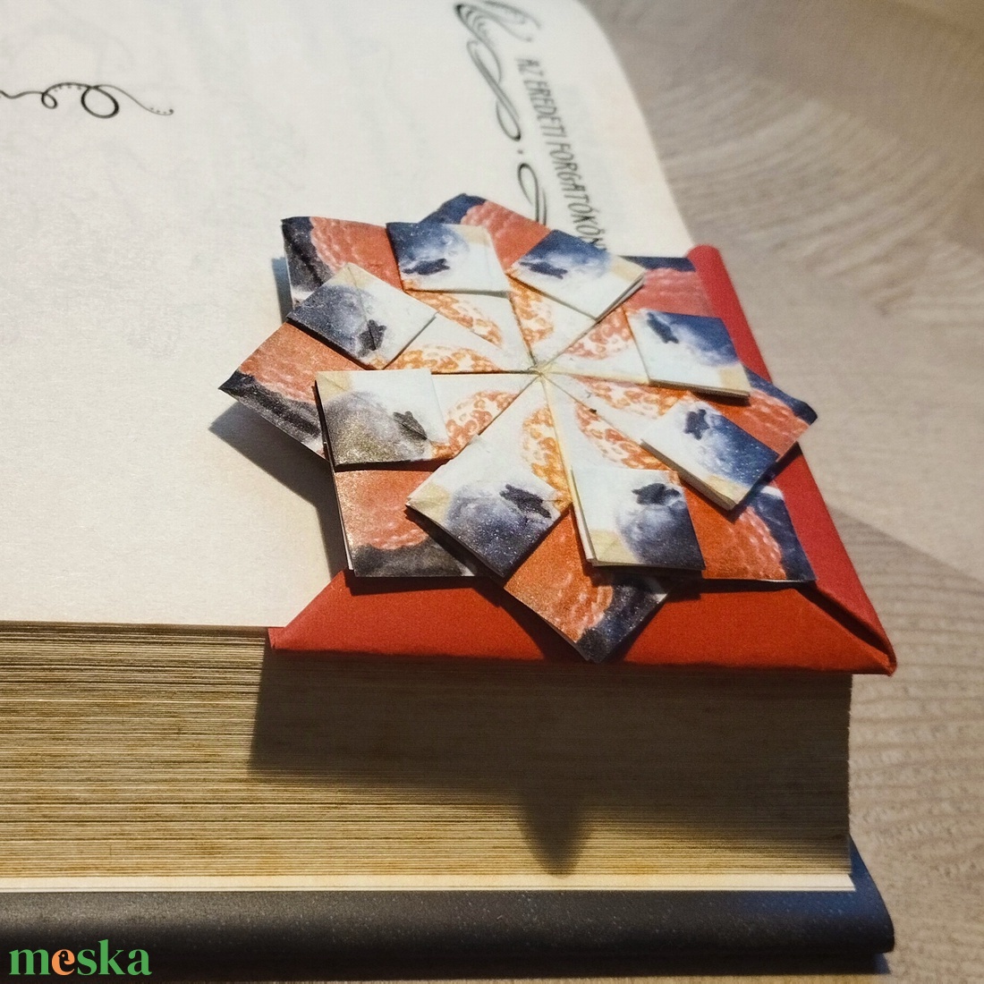 Teapapírból hajtogatott origami könyvjelző - könyv & zene - könyvjelző - Meska.hu