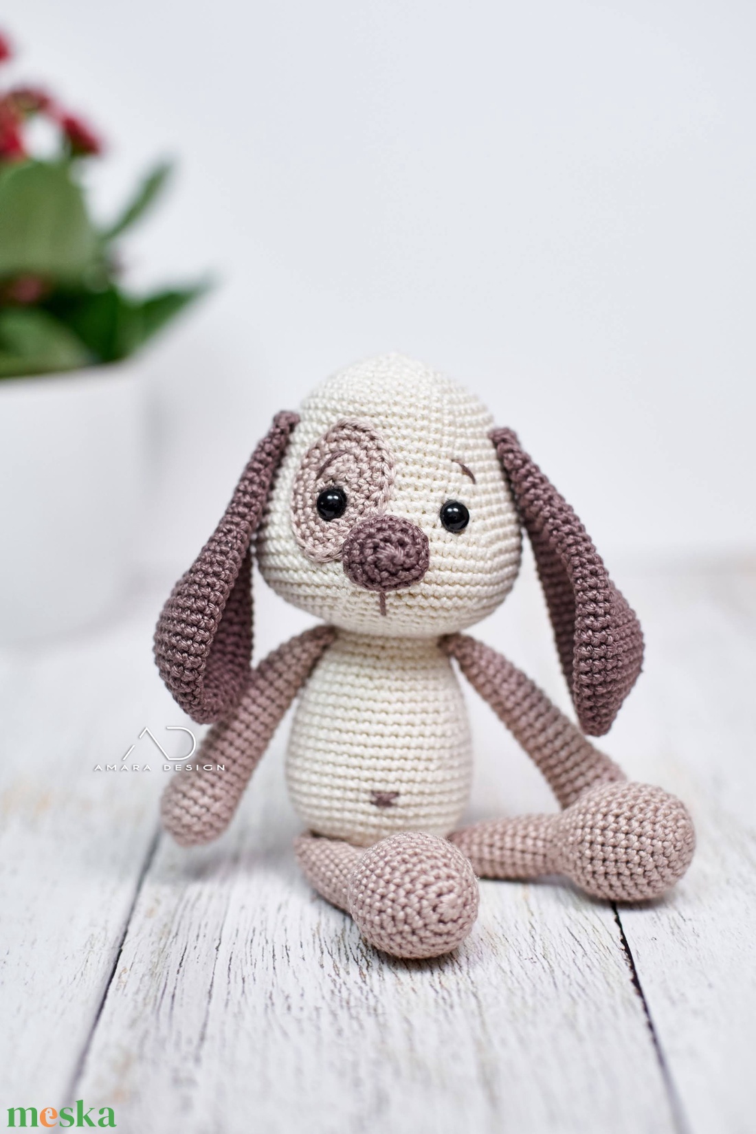 Horgolt foltos Henry kutyus, amigurumi kutya - játék & sport - plüssállat & játékfigura - kutya - Meska.hu