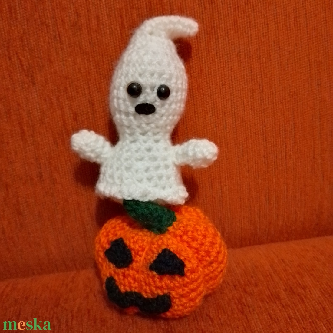 horgolt szellem figura Halloweenra - otthon & életmód - dekoráció - halloween - halloweeni figurák - Meska.hu