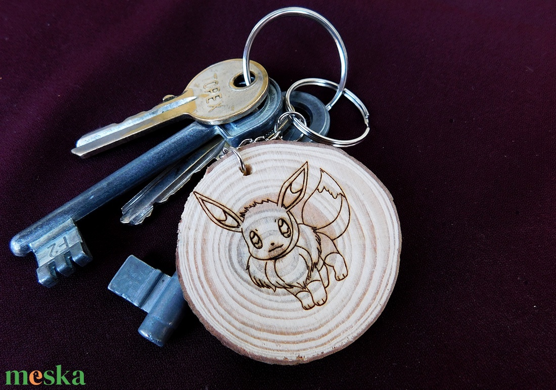 Eevee pokemon kulcstartó/mágnes - táska & tok - kulcstartó & táskadísz - kulcstartó - Meska.hu