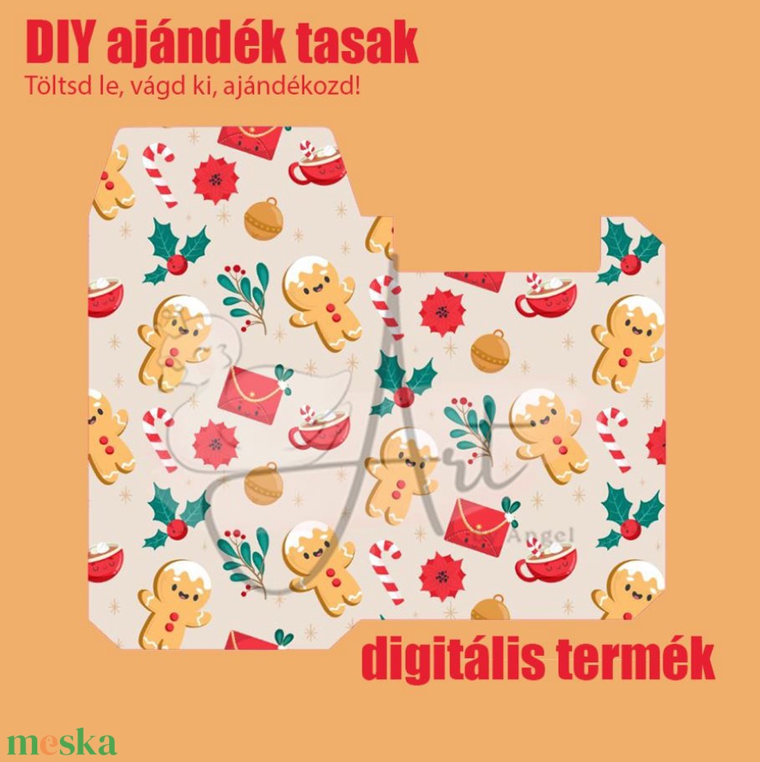 DIY papír doboz - ajándék doboz - csináld magad ajándék doboz - ékszer doboz - papír doboz - mézeskalács - karácsony box - ékszer - ékszertartó - ékszerdoboz - Meska.hu