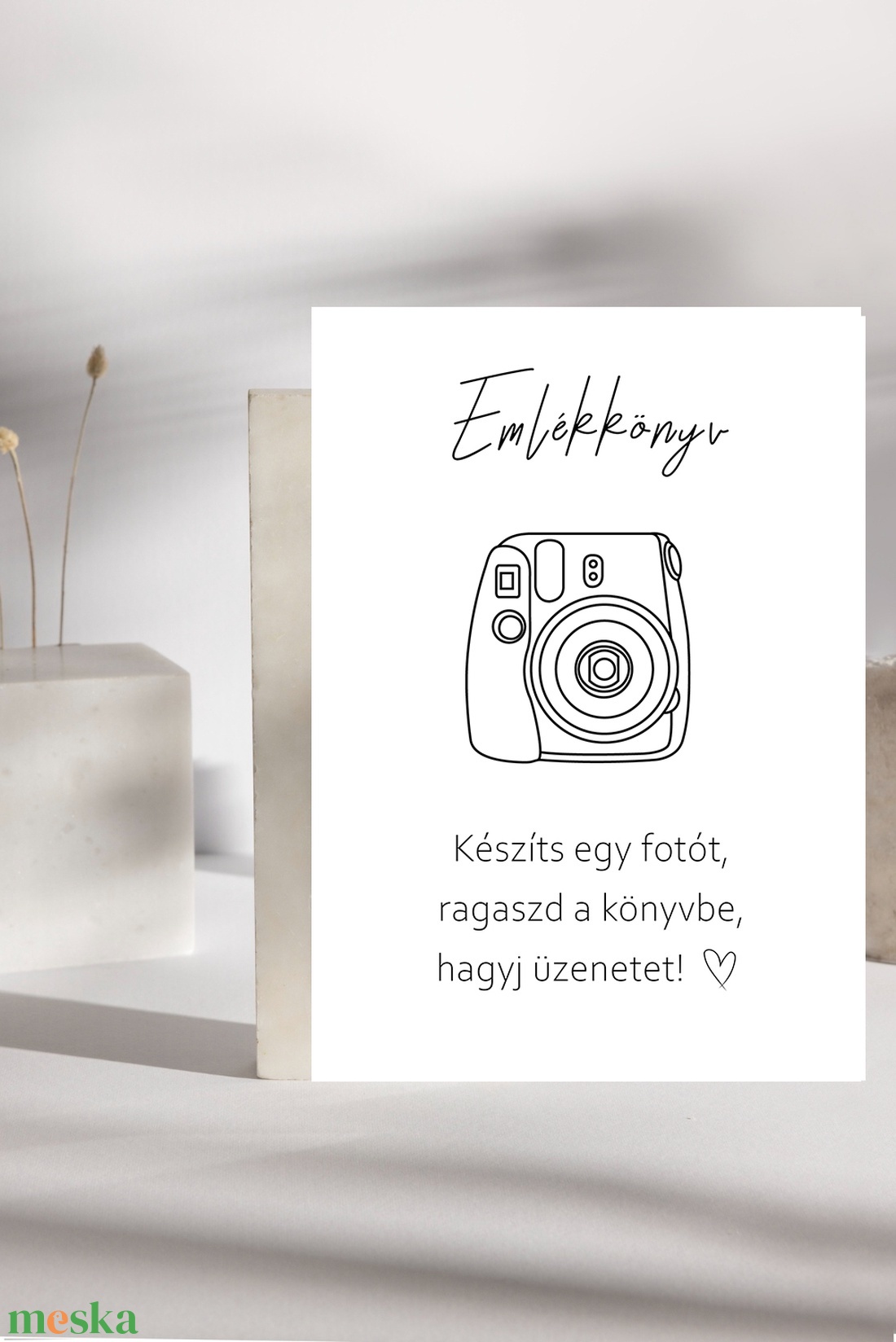 Esküvői emlékkönyv, fotós tábla + Instax mini 12 használati útmutató tábla - művészet - grafika & illusztráció - digitális - Meska.hu