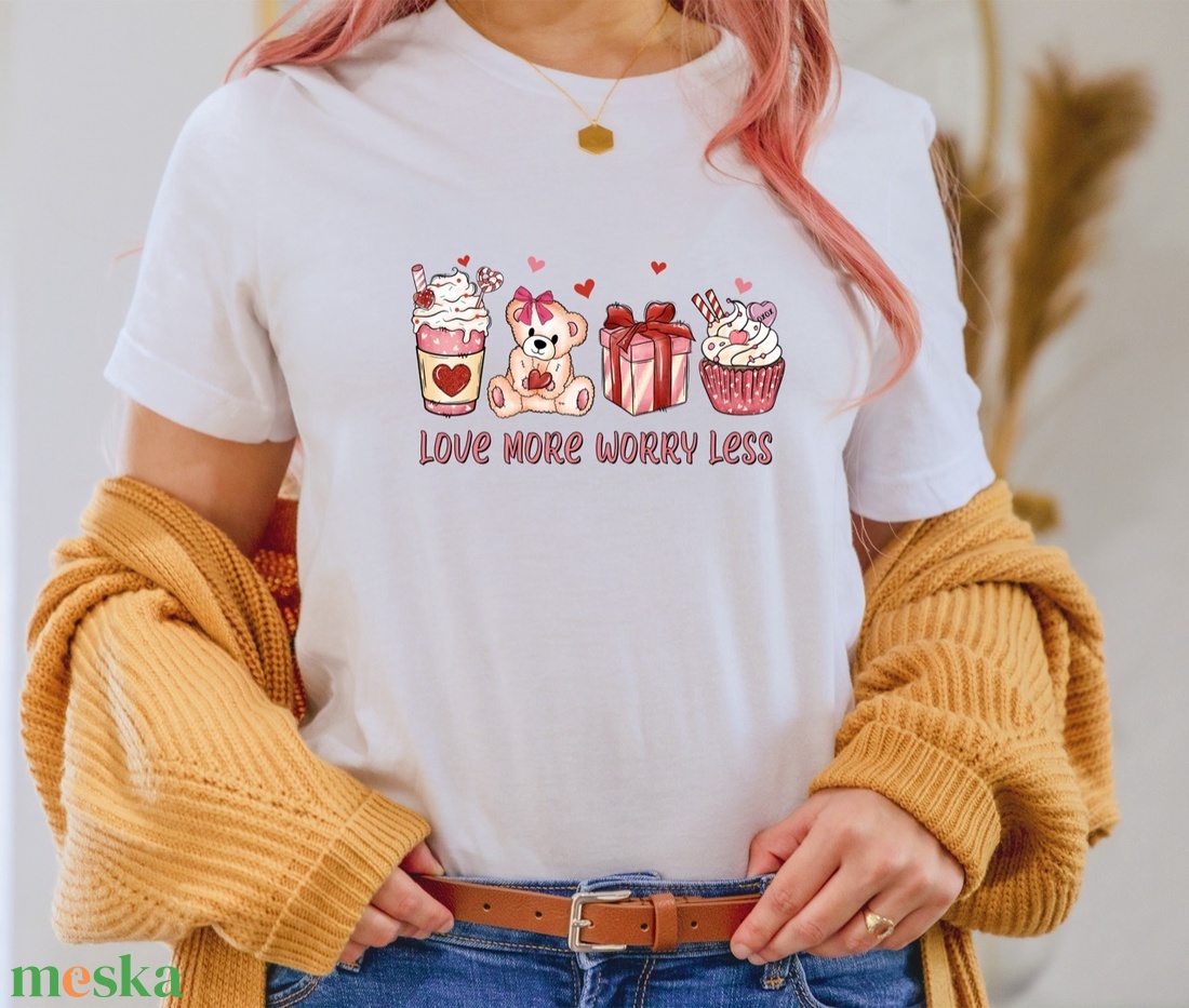 Love more, Valentin-napi Póló, Ajándék pároknak, szerelmeseknek, feleségnek, férjnek, Romantikus Design, - ruha & divat - női ruha - póló, felső - Meska.hu