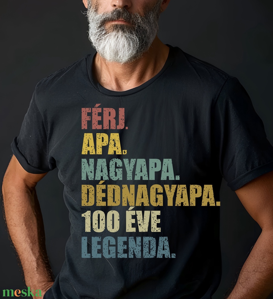 Férj, Apa, Nagyapa 100 Éve Legenda.  Tökéletes Születésnapi Ajándék Férjeknek és Apáknak, Nagyapának, Dédnagyapának! - ruha & divat - női ruha - póló, felső - Meska.hu