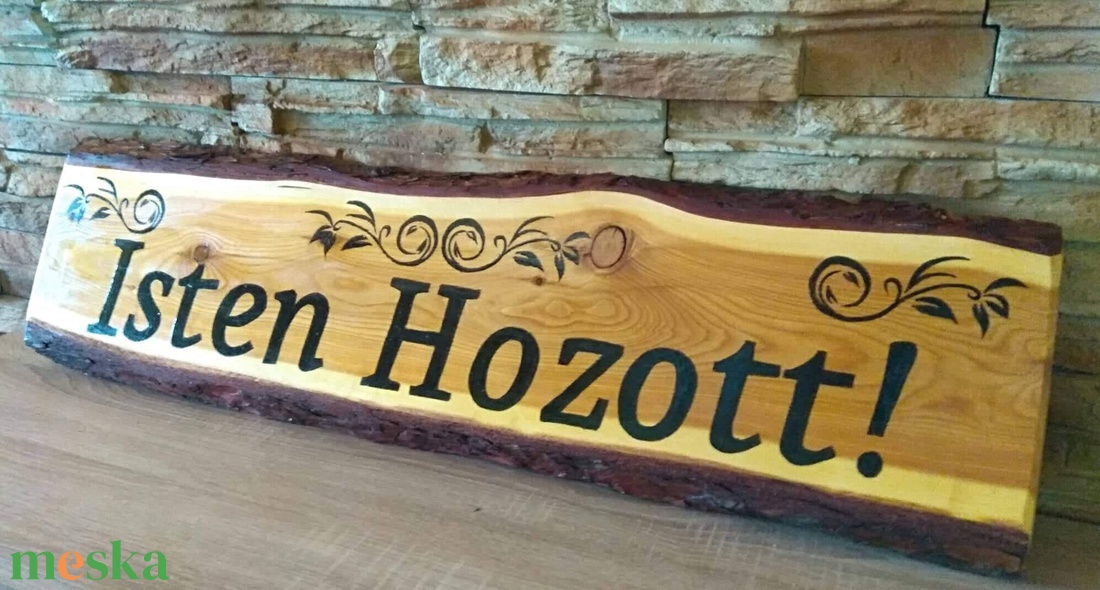 Nagyméretű  Isten hozott  üdvözlő tábla.  - otthon & lakás - ház & kert - isten hozott tábla - Meska.hu