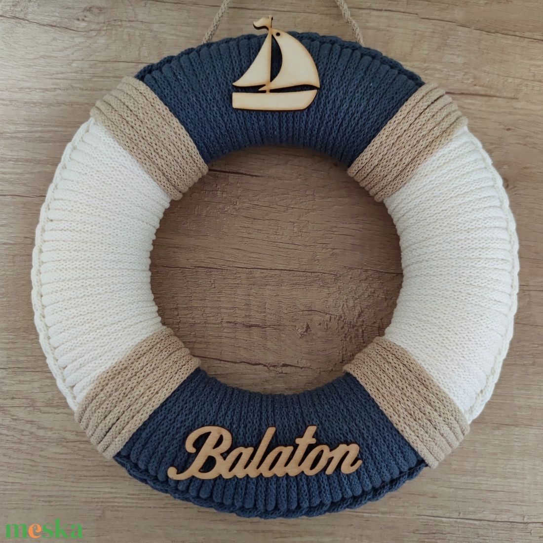 Balaton - ajtódísz (27 cm átmérő) - otthon & életmód - dekoráció - ajtó- és ablak dekoráció - ajtódísz & kopogtató - Meska.hu