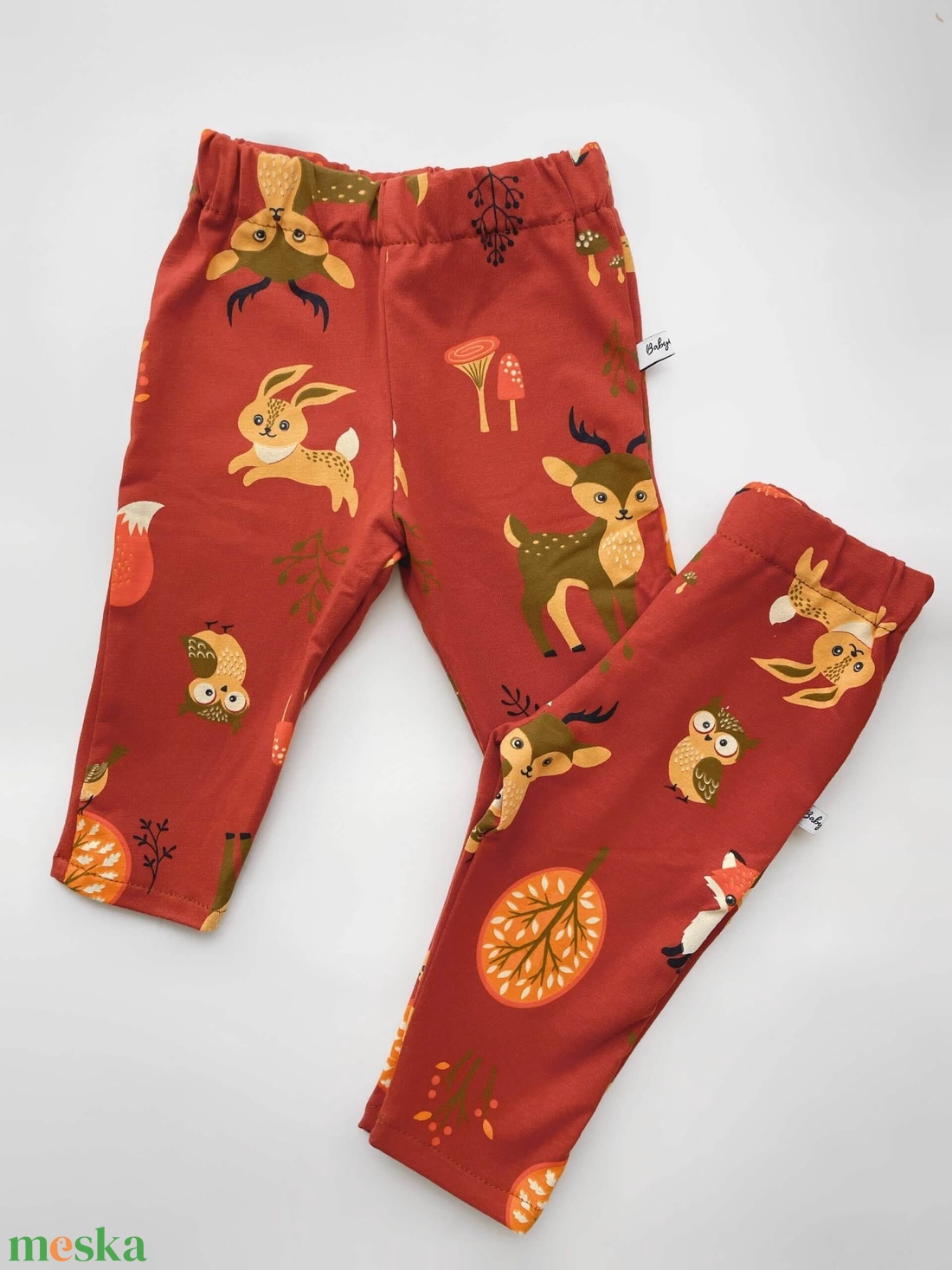 Baba leggings - erdő lakói 56-os - ruha & divat - babaruha & gyerekruha - nadrág - Meska.hu