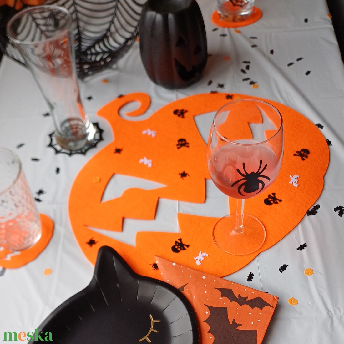 Tökös asztali dísz Halloweenre - otthon & életmód - dekoráció - halloween - halloweeni dekoráció - Meska.hu