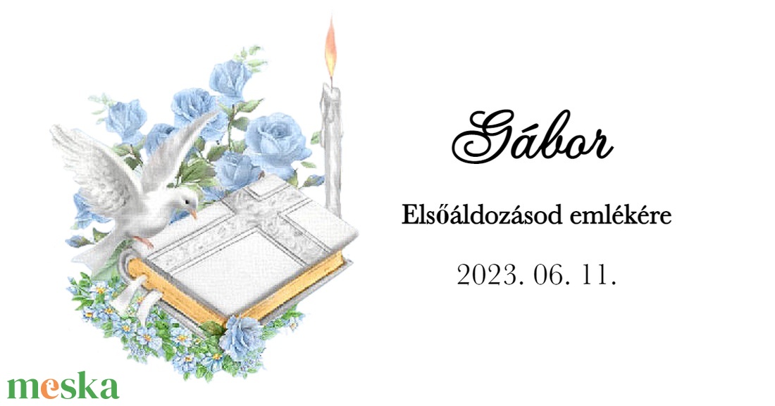 Emlékőrző keresztelőre, elsőáldozásra 2 méretben! - otthon & életmód - dekoráció - dísztárgy - Meska.hu