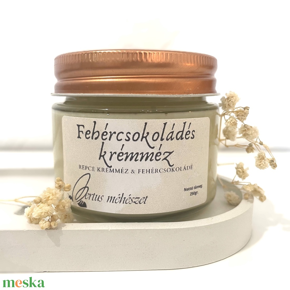 Fehér csokoládés krémméz 250g - élelmiszer - méz & propolisz - Meska.hu