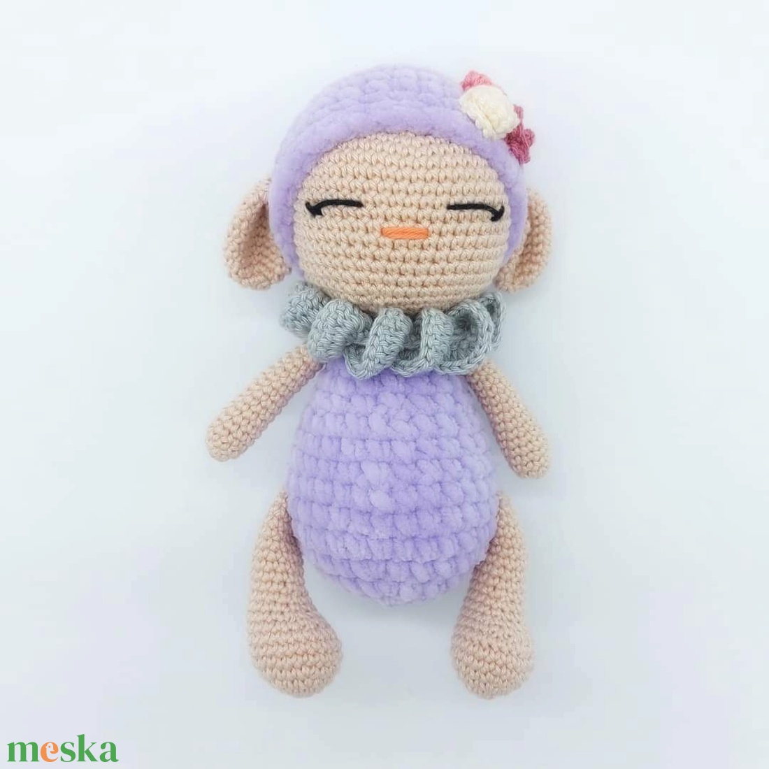 Pihe-puha amigurumi bárányka - játék & sport - plüssállat & játékfigura - plüss bárány - Meska.hu