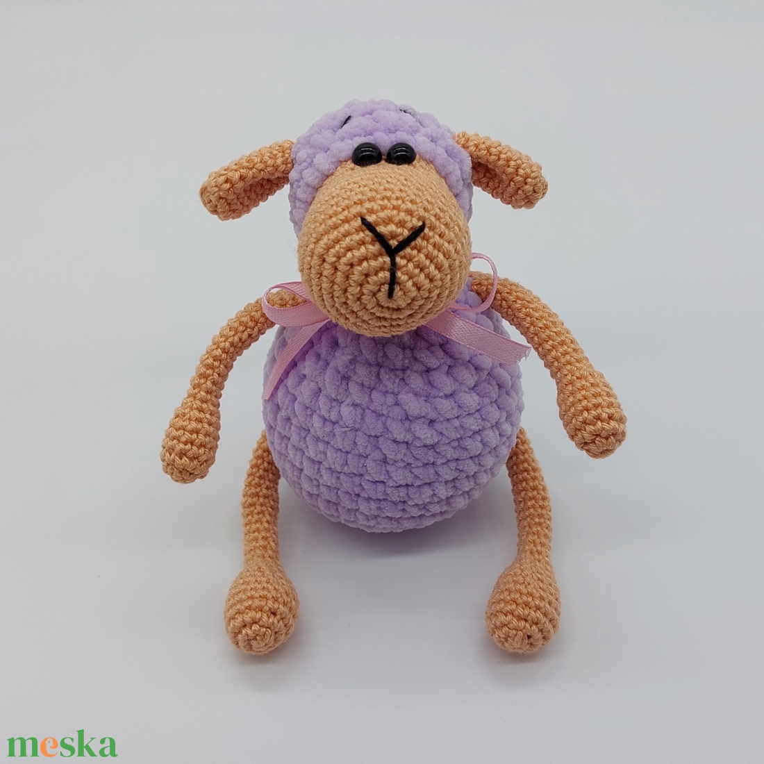 Pihe-puha amigurumi bárányka - játék & sport - plüssállat & játékfigura - plüss bárány - Meska.hu