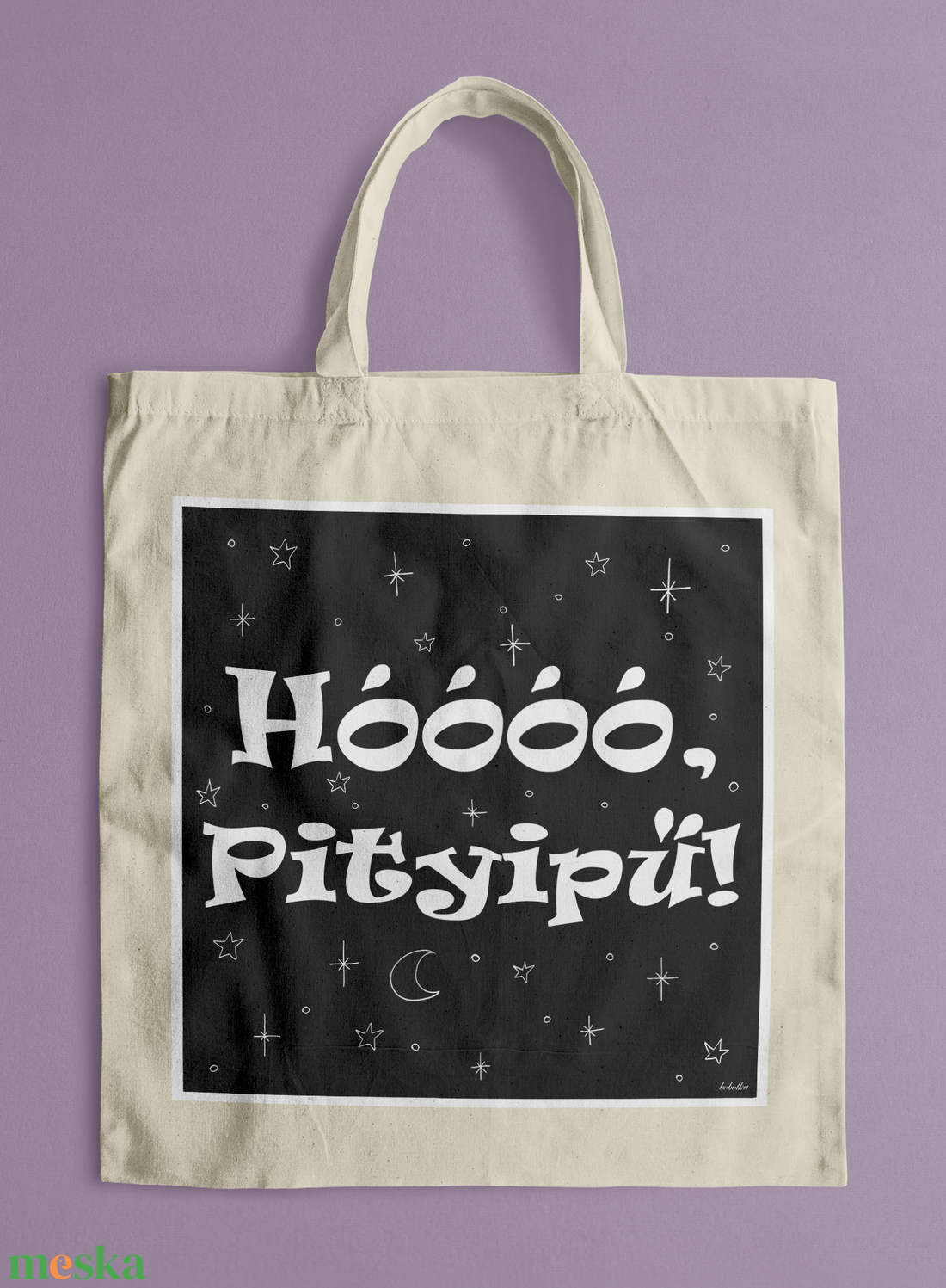 Vászontáska alvós Hóóóó Pityipű! grafikával - táska & tok - bevásárlás & shopper táska - shopper, textiltáska, szatyor - Meska.hu