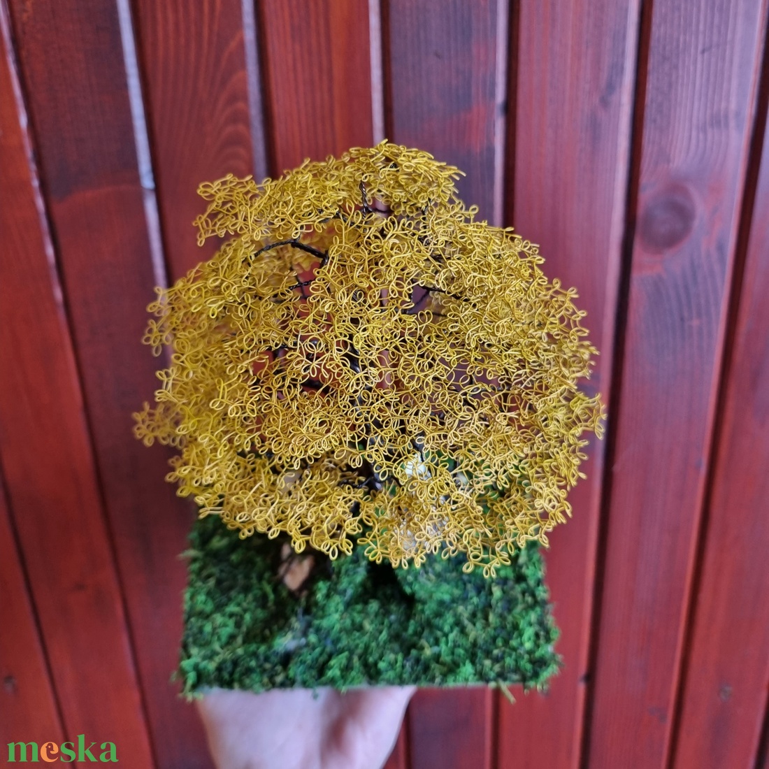 Citromsárga - fekete drót bonsai - otthon & életmód - dekoráció - asztal és polc dekoráció - bonsai - Meska.hu