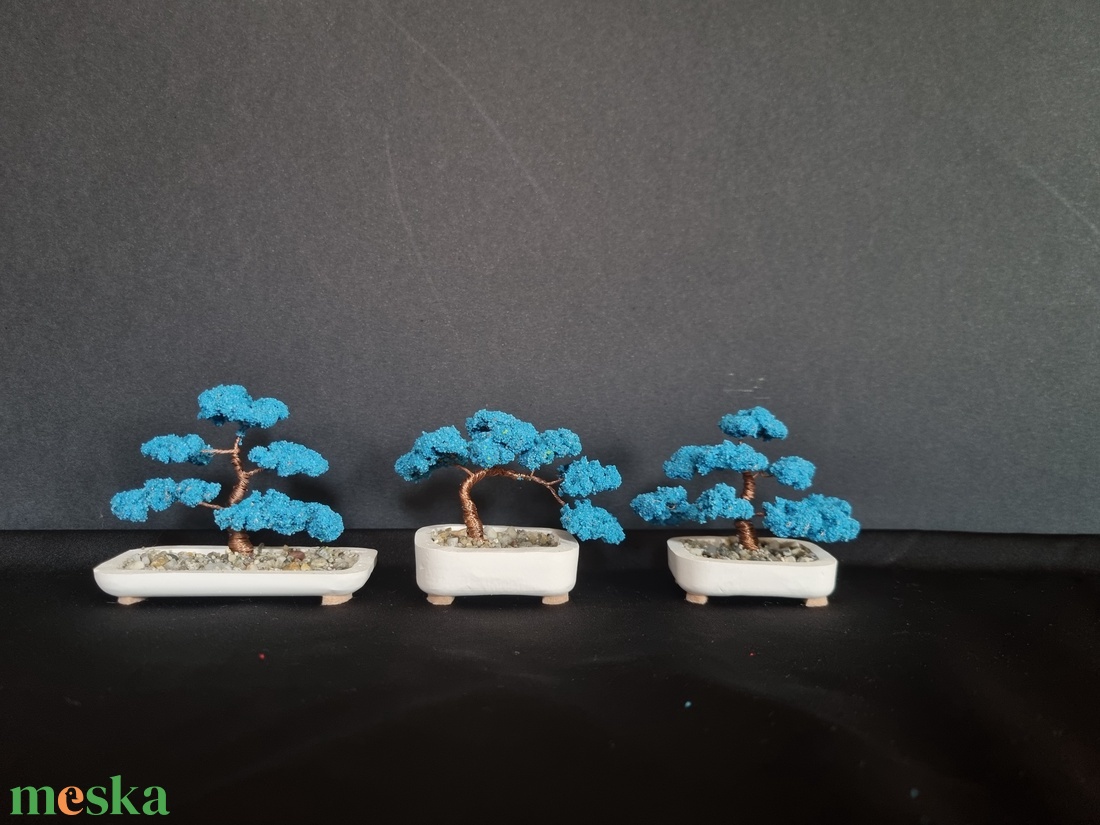 Mini bonsai fák 3db - otthon & életmód - dekoráció - asztal és polc dekoráció - bonsai - Meska.hu