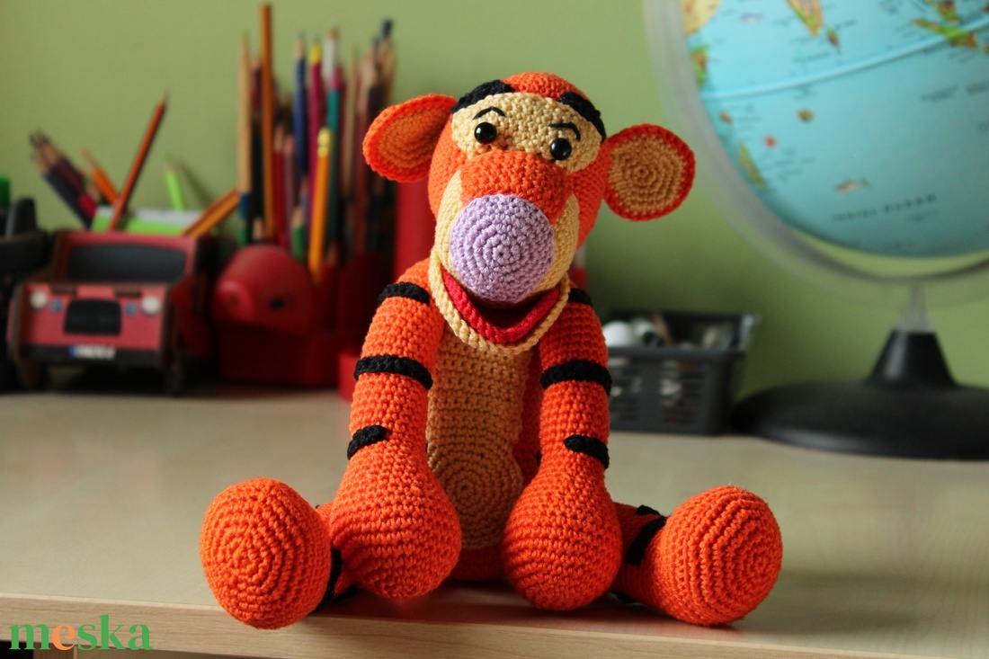 Tigris amigurumi figura - játék & sport - plüssállat & játékfigura - más figura - Meska.hu