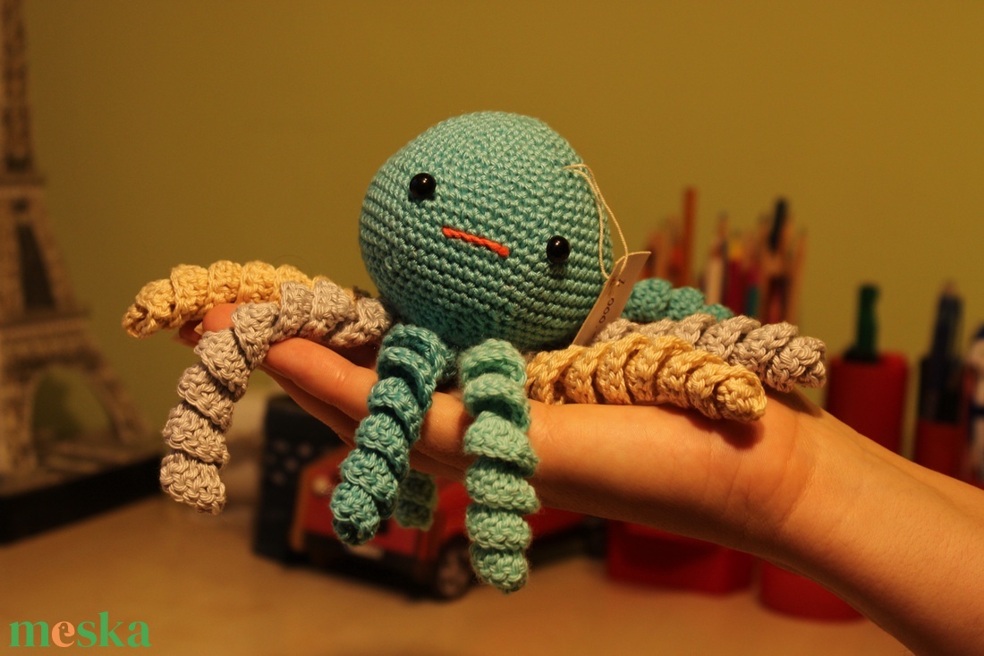 Polip amigurumi figura - játék & sport - plüssállat & játékfigura - polip - Meska.hu