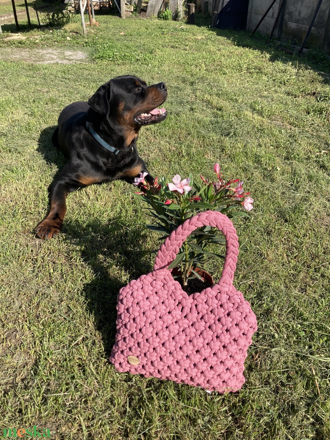 Blossom makramé táska - esküvő - kiegészítők - táska - Meska.hu