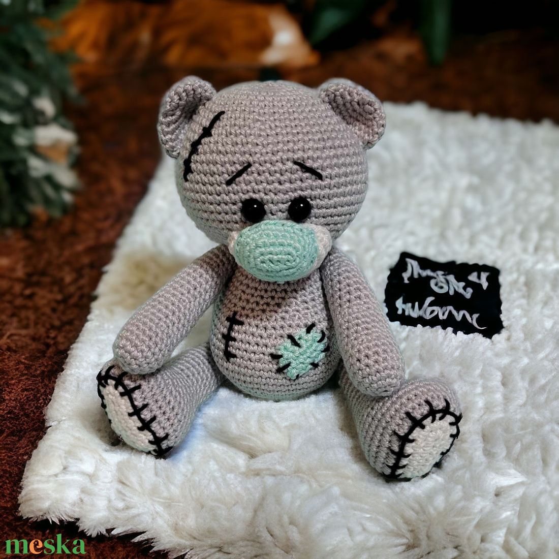 Foltos Maci Amigurumi horgolt 20cm  - játék & sport - plüssállat & játékfigura - maci - Meska.hu