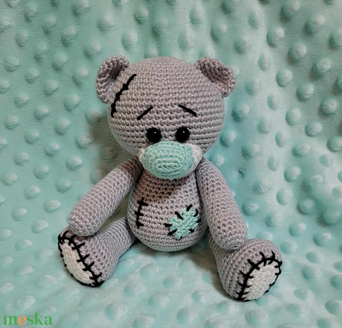 Foltos Maci Amigurumi horgolt 20cm  - játék & sport - plüssállat & játékfigura - maci - Meska.hu