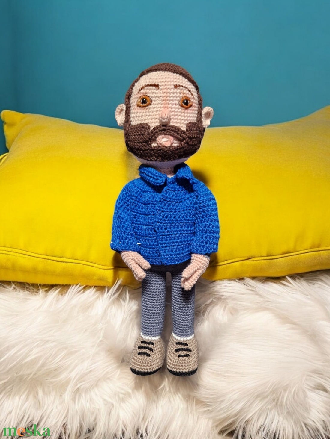 Amigurumi technikával horgolt Hasonmás figura: Bud Spencer  - játék & sport - plüssállat & játékfigura - ember - Meska.hu