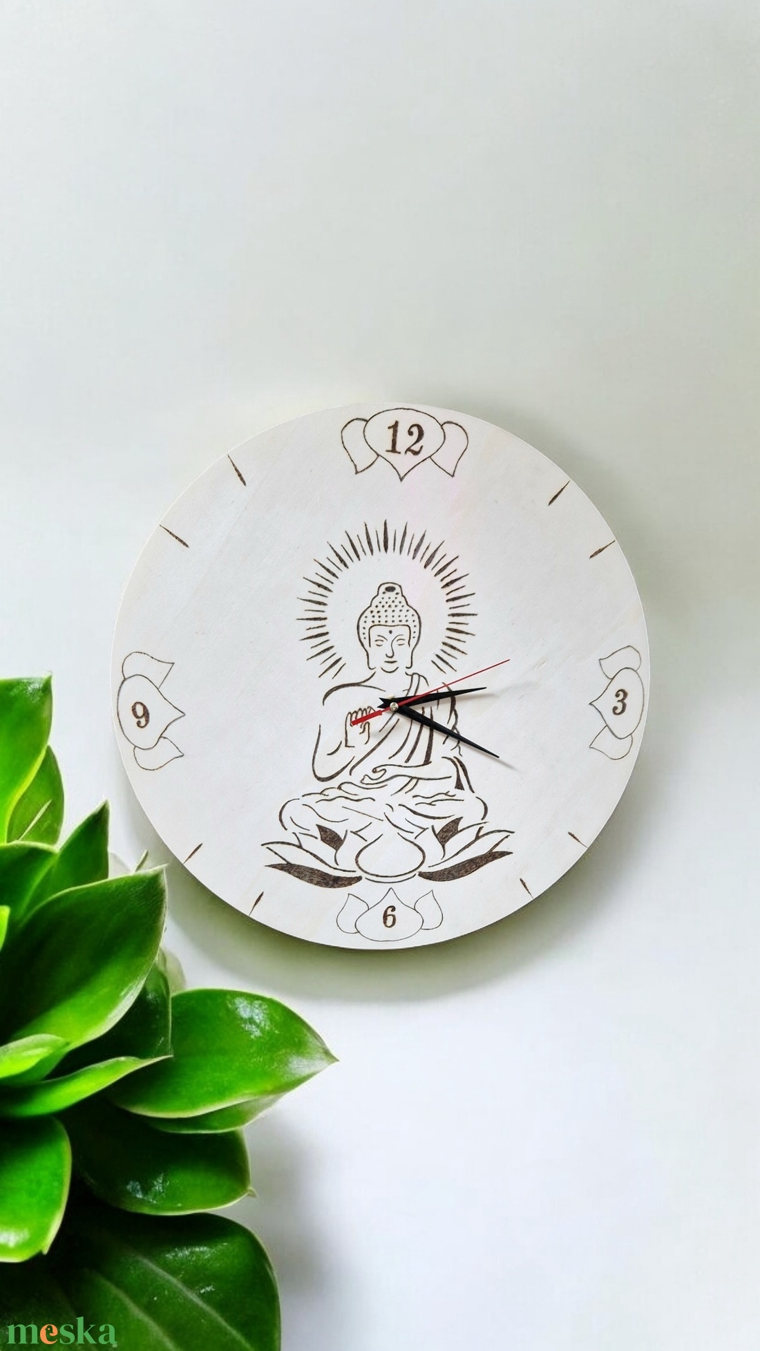 Buddha ÓRA 40cm átmérőjű  - otthon & életmód - dekoráció - fali és függő dekoráció - falióra & óra - Meska.hu