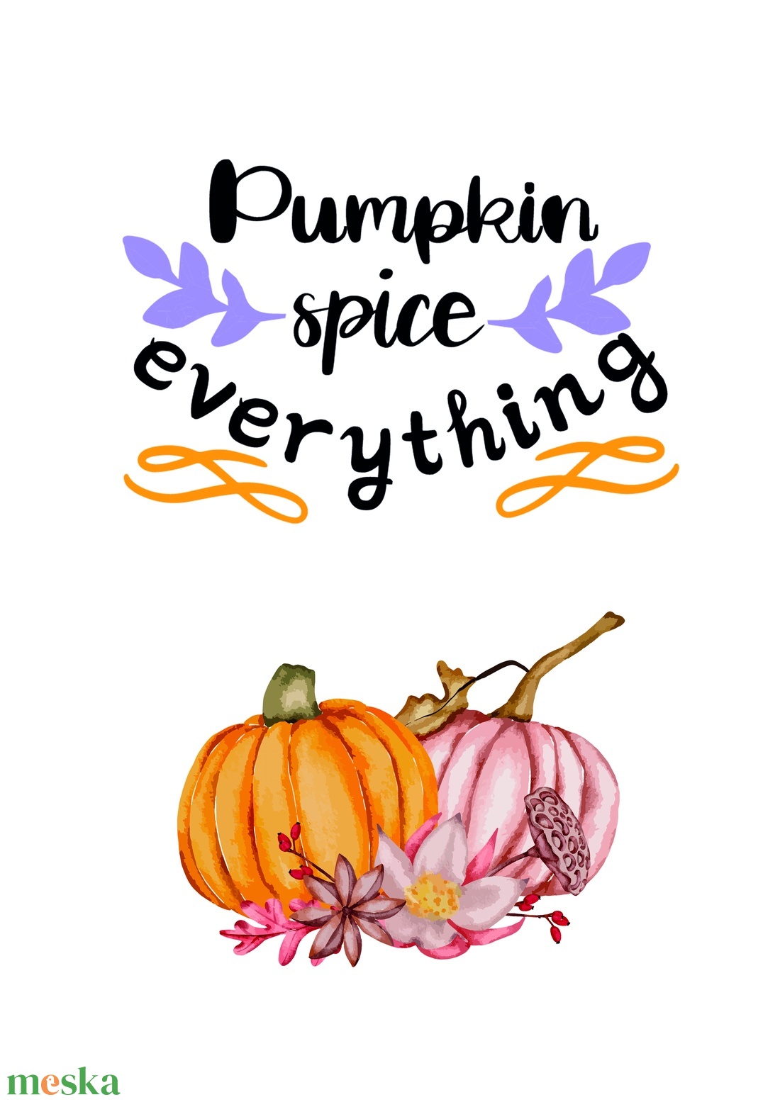 Pumpkin spice everything falikép - otthon & lakás - dekoráció - kép & falikép - üvegkép - Meska.hu