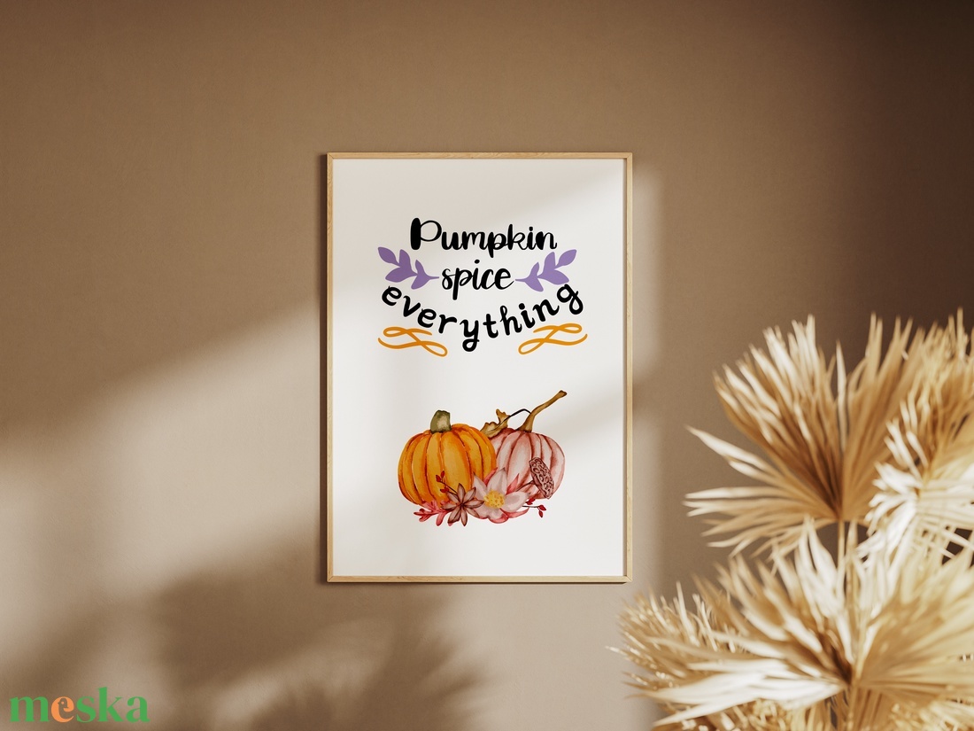 Pumpkin spice everything falikép - otthon & lakás - dekoráció - kép & falikép - üvegkép - Meska.hu