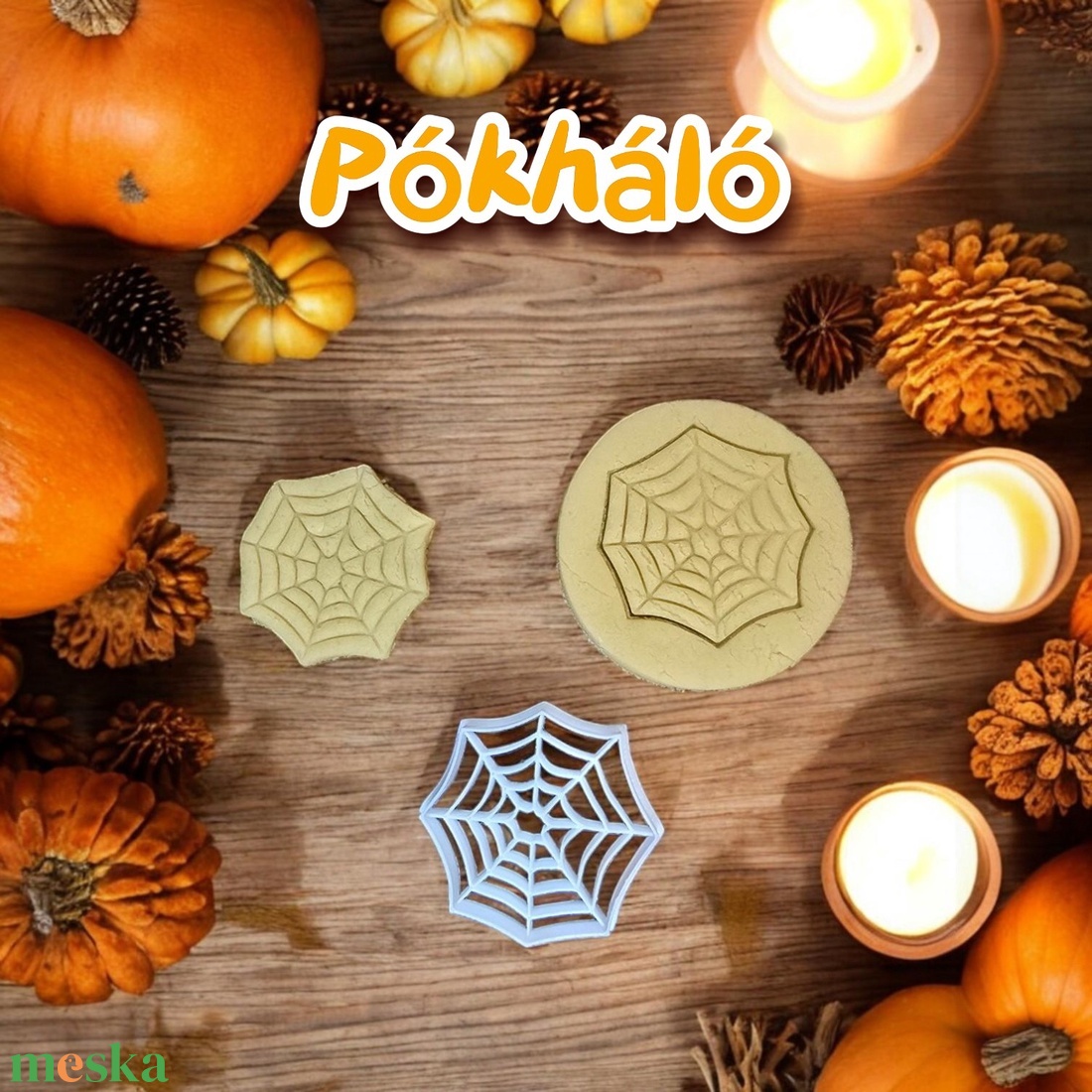 Pókháló sütikiszúró - otthon & életmód - dekoráció - halloween - halloweeni sütikiszúrók - Meska.hu