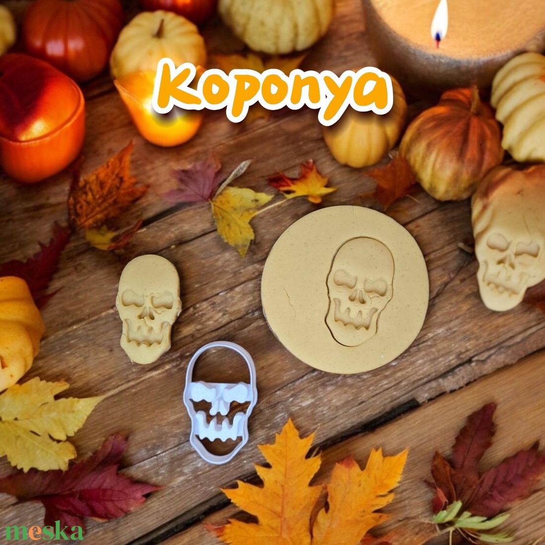 Koponya sütikiszúró - otthon & életmód - dekoráció - halloween - halloweeni sütikiszúrók - Meska.hu