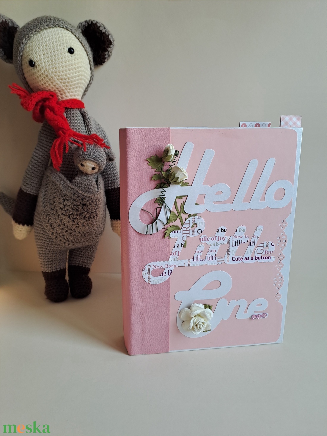 Hello Little One -Baba fényképalbum- Baby Scrapbook  - esküvő - emlék & ajándék - album & fotóalbum - Meska.hu