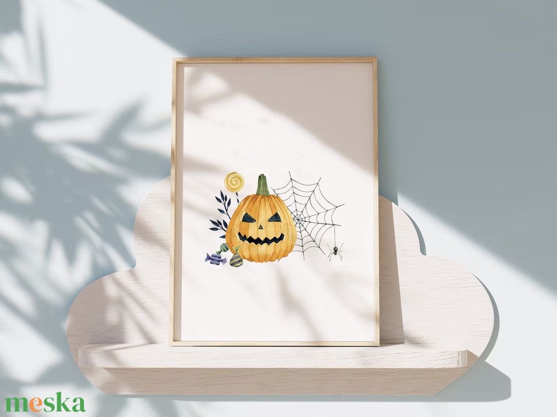 Halloween falikép, tök poszter, őszi kép - otthon & életmód - dekoráció - halloween - halloweeni dekoráció - Meska.hu