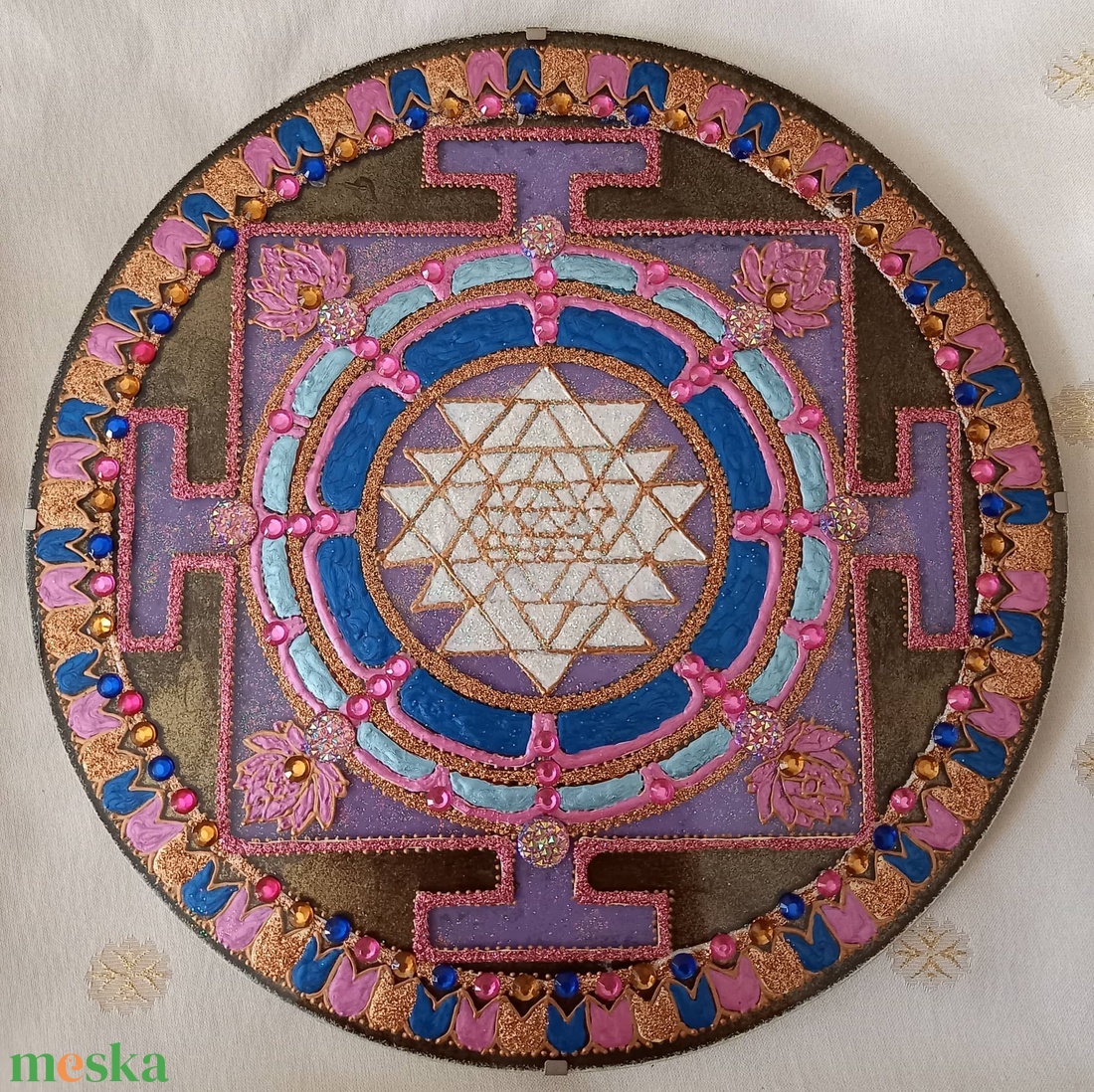 Sri Yantra Mandala - otthon & életmód - dekoráció - spiritualitás - mandala - Meska.hu