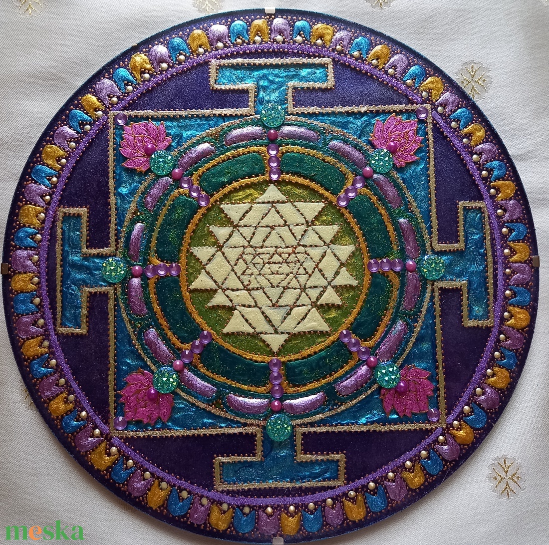 Sri Yantra Mandala - otthon & életmód - dekoráció - spiritualitás - mandala - Meska.hu