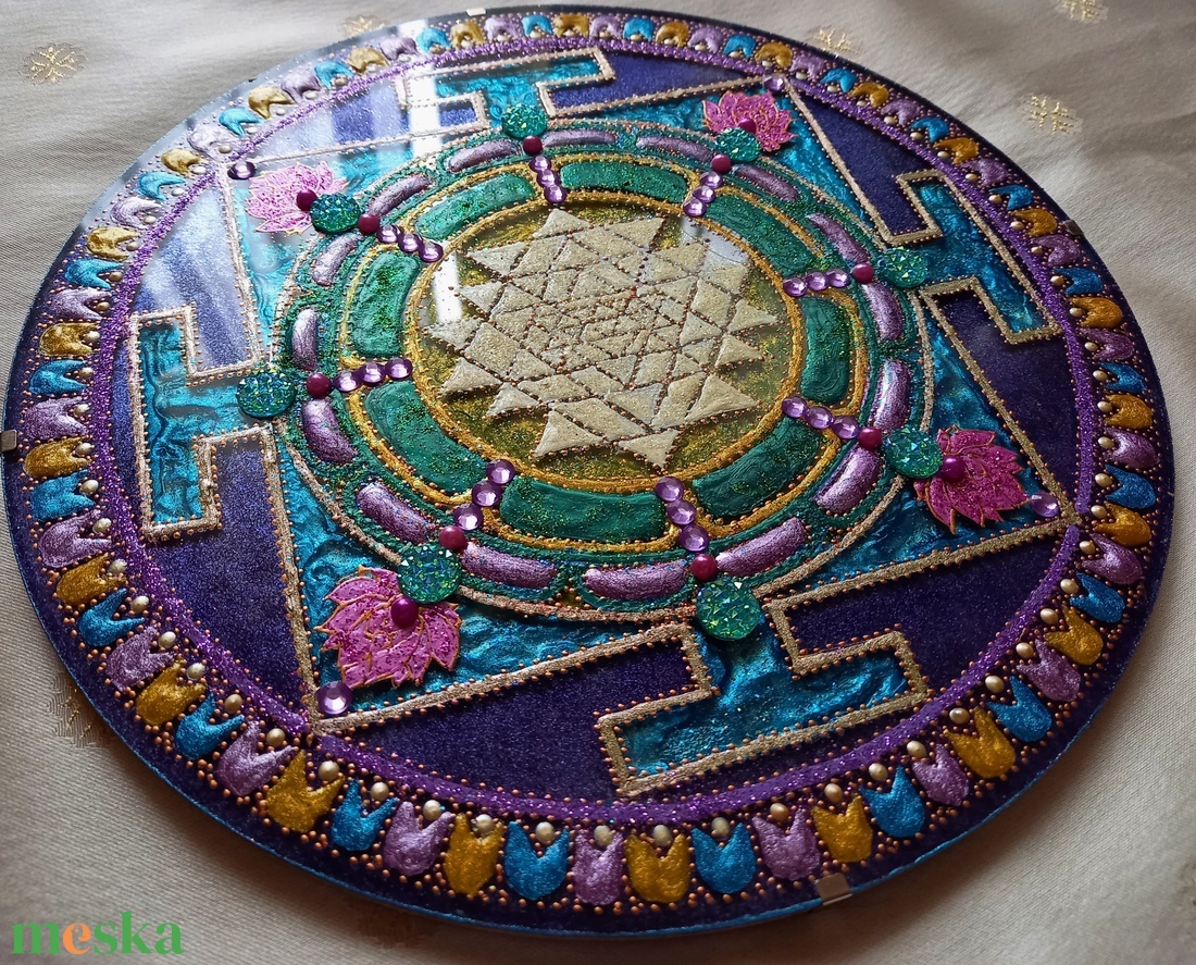 Sri Yantra Mandala - otthon & életmód - dekoráció - spiritualitás - mandala - Meska.hu