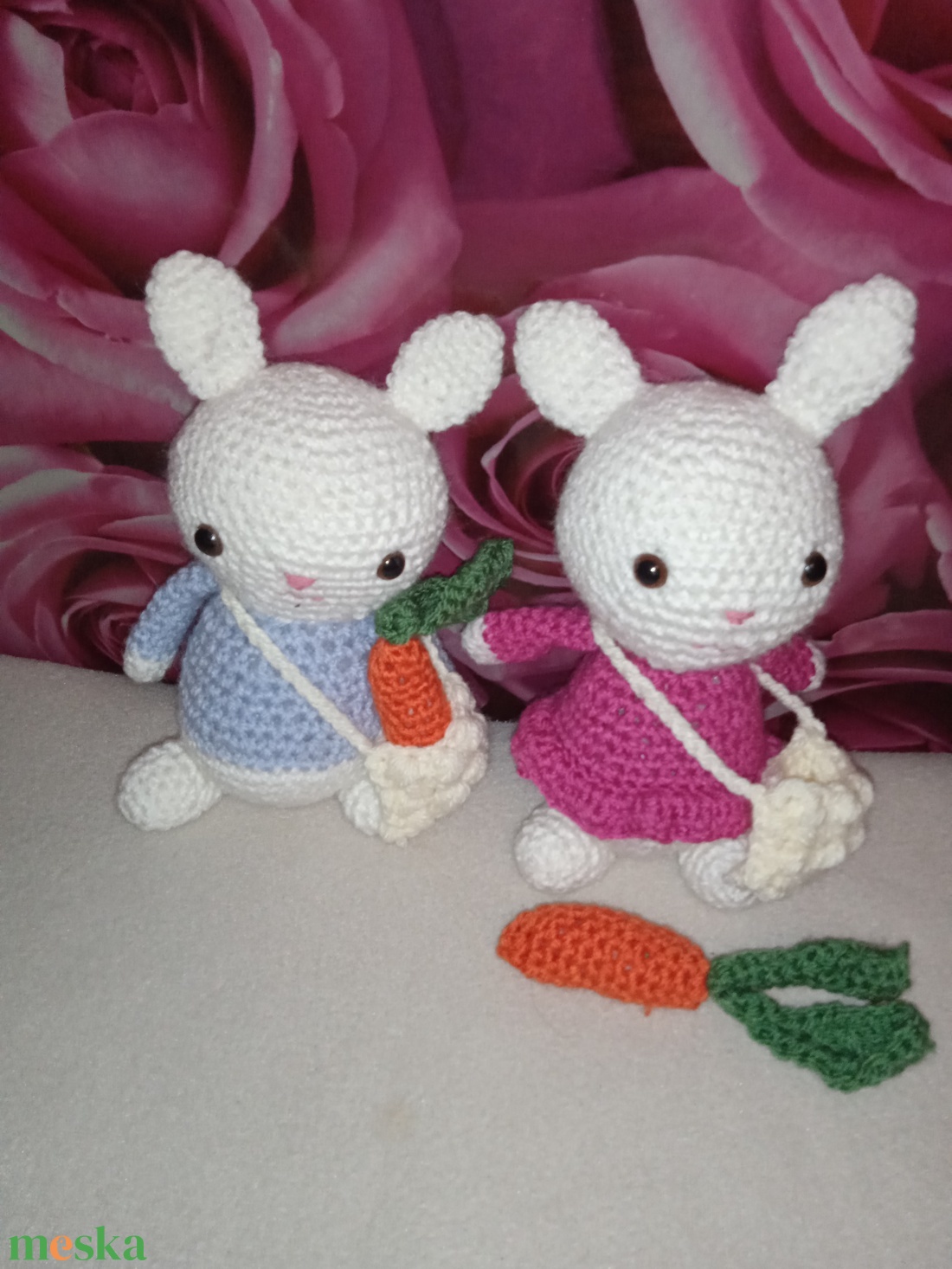 Amigurumi nyuszi répával  - játék & sport - plüssállat & játékfigura - nyuszi - Meska.hu