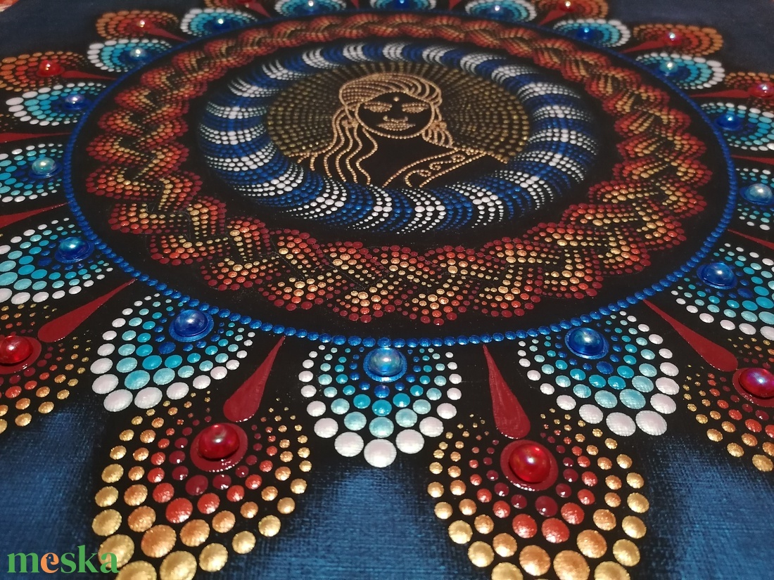 Kelet királynője pontozott mandala - otthon & életmód - dekoráció - spiritualitás - mandala - Meska.hu