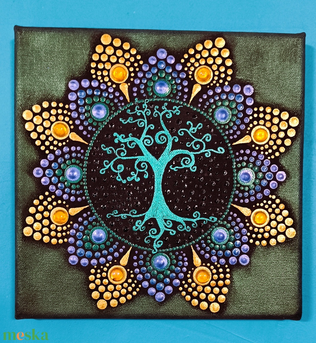 Életfa pontozott mandala - otthon & életmód - dekoráció - spiritualitás - mandala - Meska.hu