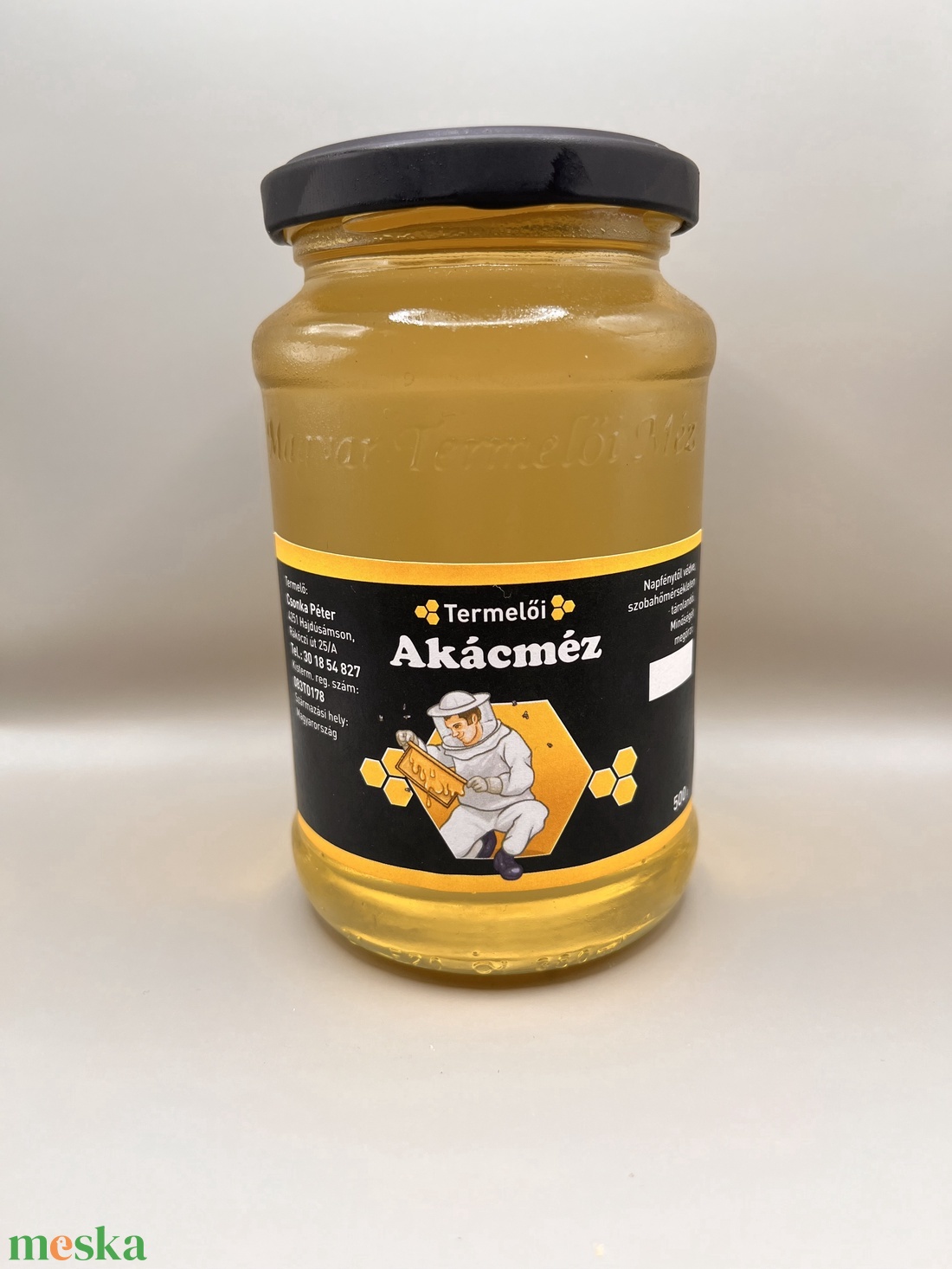 Akácméz 250g - élelmiszer - méz & propolisz - Meska.hu