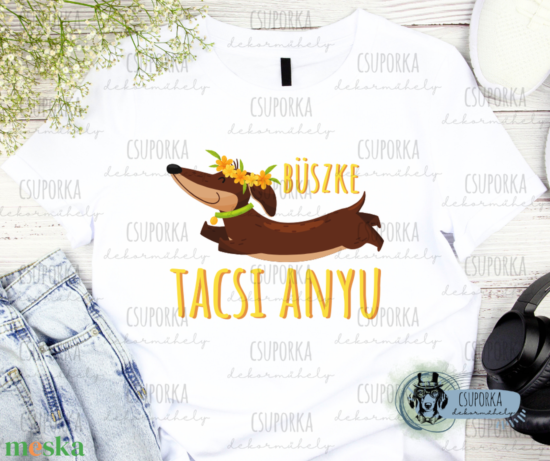 Tacsis unisex póló - tacsi anyu 2 - ruha & divat - női ruha - póló, felső - Meska.hu