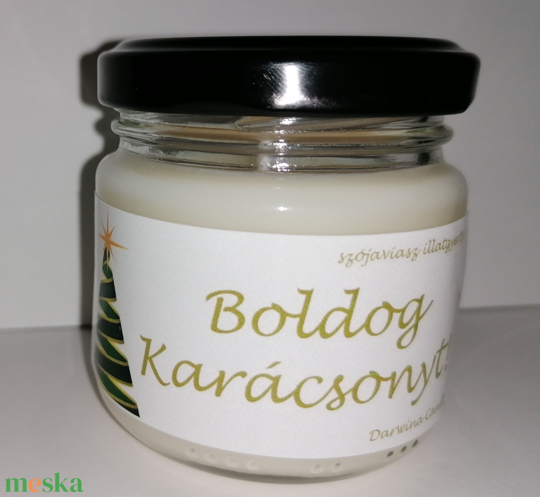 Karácsonyi szójagyertya 100ml - otthon & életmód - gyertya, illat, aroma - gyertya - Meska.hu