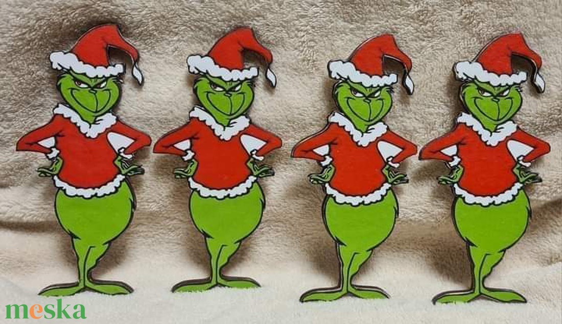 Grinch karácsonyfa díszek  - karácsony - karácsonyi lakásdekoráció - karácsonyfadíszek - Meska.hu