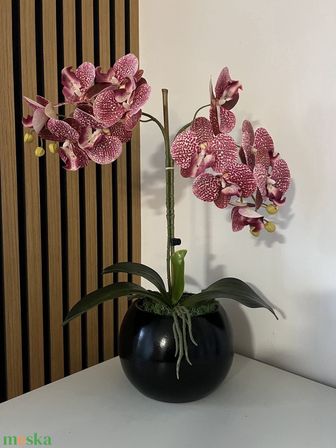 Élethű gondozásmentes orchidea - otthon & életmód - dekoráció - virágdísz és tartó - cserép & kaspó - Meska.hu